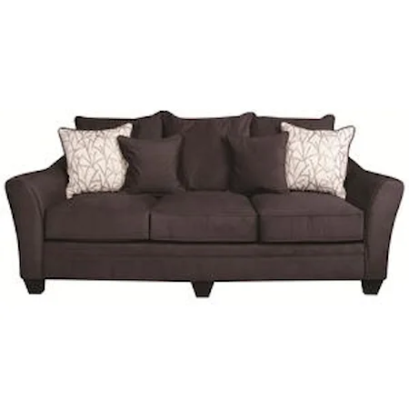 96" Plush Sofa with Decorative Accent Pillows